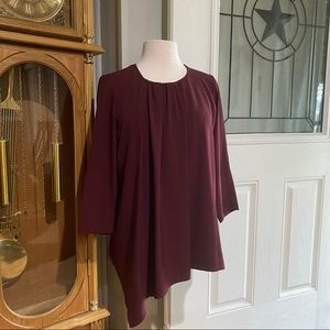 ALFANI Size 8 Burgundy Blouse